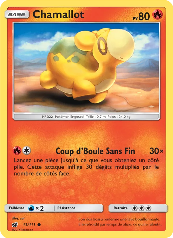 Chamallot 13/111 — SL4 – Invasion Carmin — Carte Pokémon française