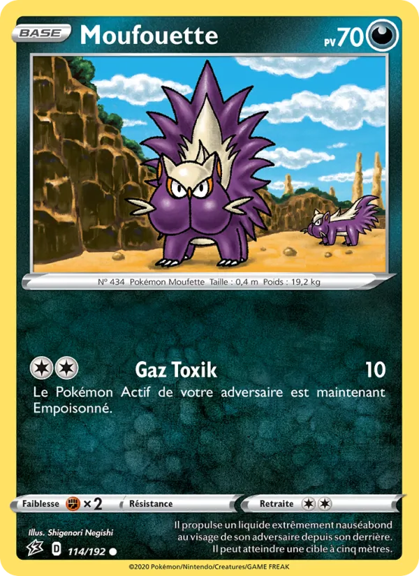 Moufouette 114/192 — EB02 – Clash des Rebelles — Carte Pokémon française