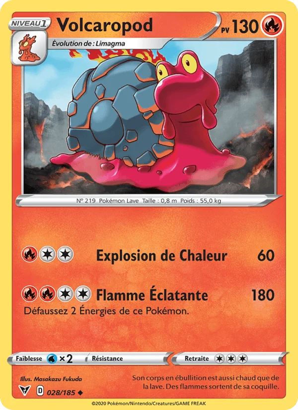 Volcaropod 28/185 — EB04 — Voltage Éclatant — Carte Pokémon française