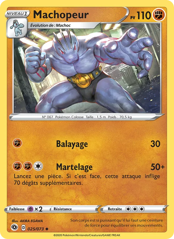 Machopeur 25/73 — EB03.5 – La Voie du Maître — Carte Pokémon française