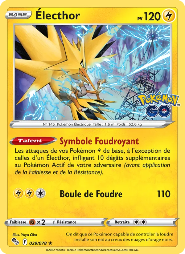 Électhor 29/78 — EB10.5 Pokemon GO — Carte Pokémon française