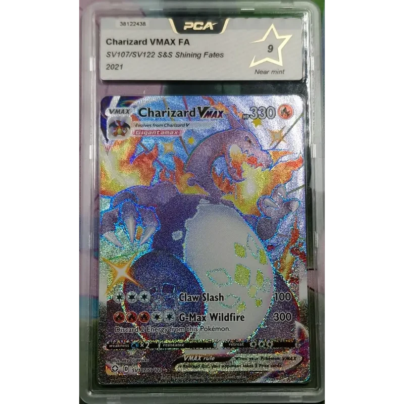 Carte gradé PCA 9 - Dracaufeu VMAX () Destinées Radieuses - US