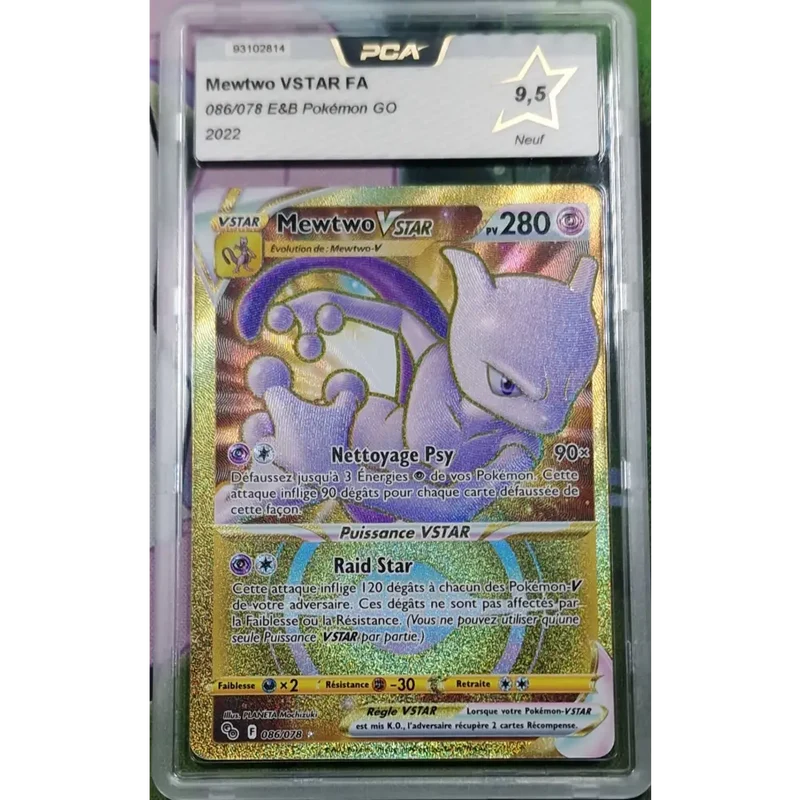 Carte gradé PCA 9.5 Mewtwo VSTAR (PGO 086) Pokémon GO - FR