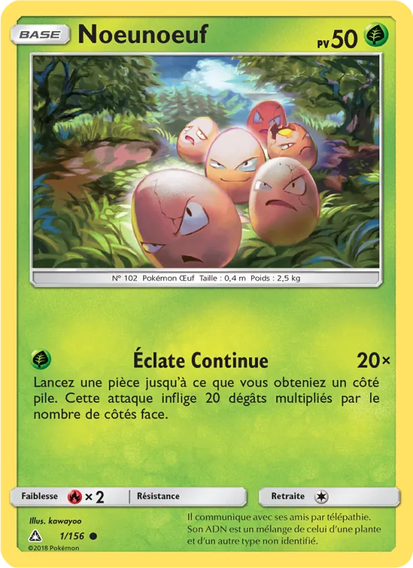 Noeunoeuf 1/156 — SL5 – Ultra-Prisme — Carte Pokémon française