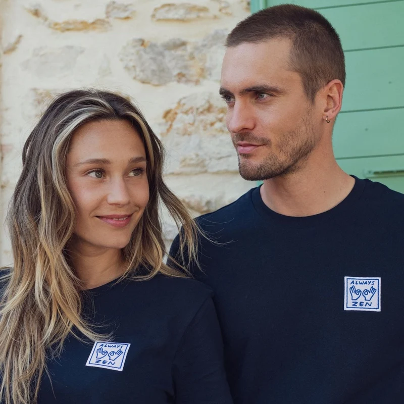 T-shirt Always Zen Navy Affaire de famille
