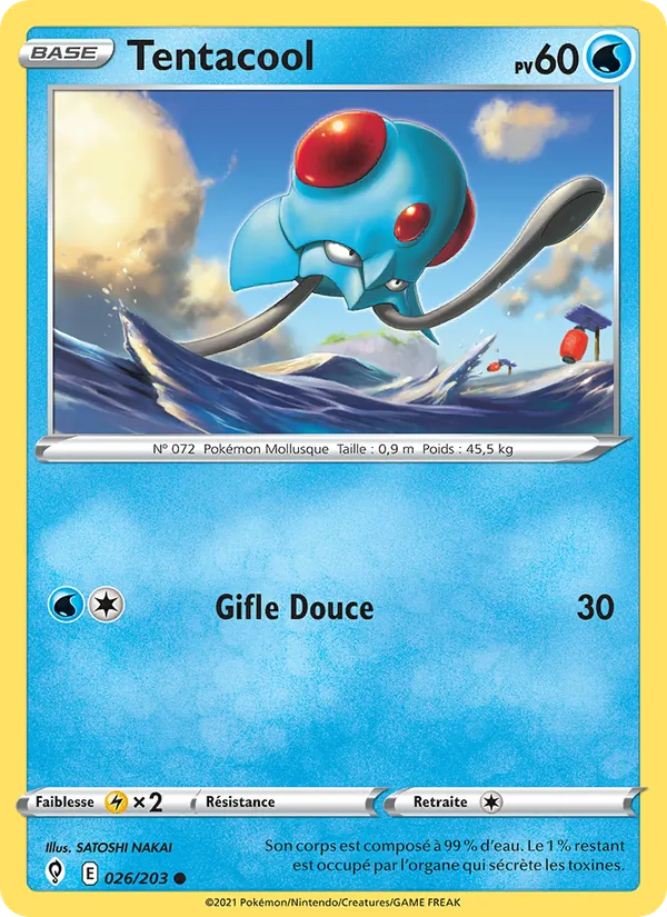 Tentacool 26/203 — EB07 - Evolution Céleste — Carte Pokémon française