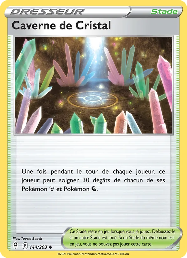 Caverne de Cristal 144/203 — EB07 - Evolution Céleste — Carte Pokémon française
