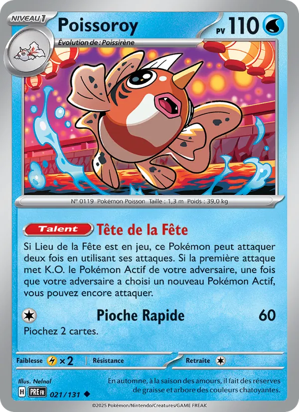 Poissoroy 21/131 — EV08.5 – Évolutions Prismatiques — Carte Pokémon française