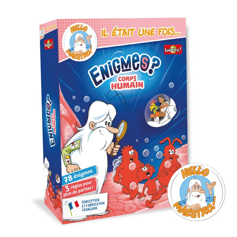 Jeu de cartes il était une fois… énigmes corps humain - fabriqué en france multicolore