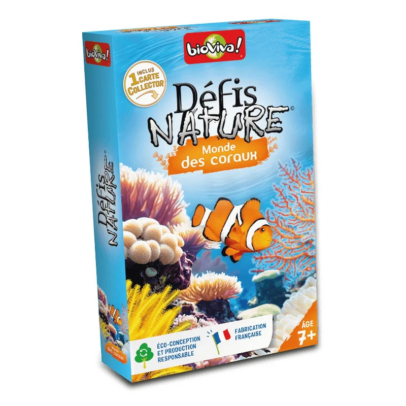 Jeu de cartes défis nature - monde des coraux - fabriqué en france multicolore