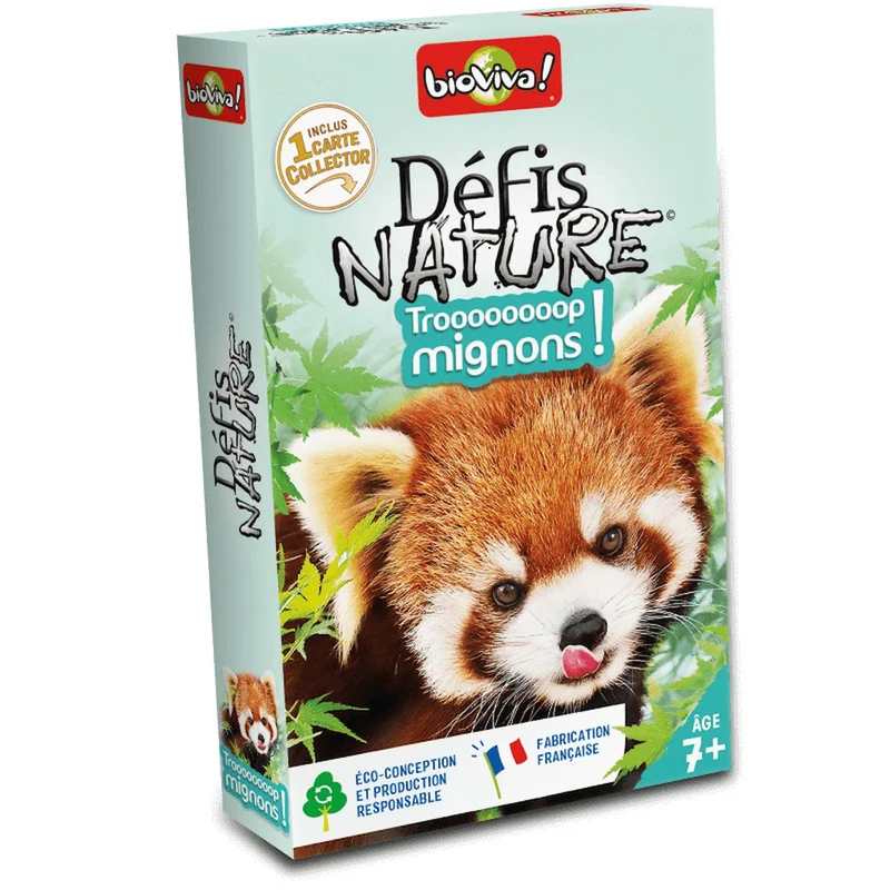 Jeu de cartes défis nature - trop mignons - fabriqué en france multicolore