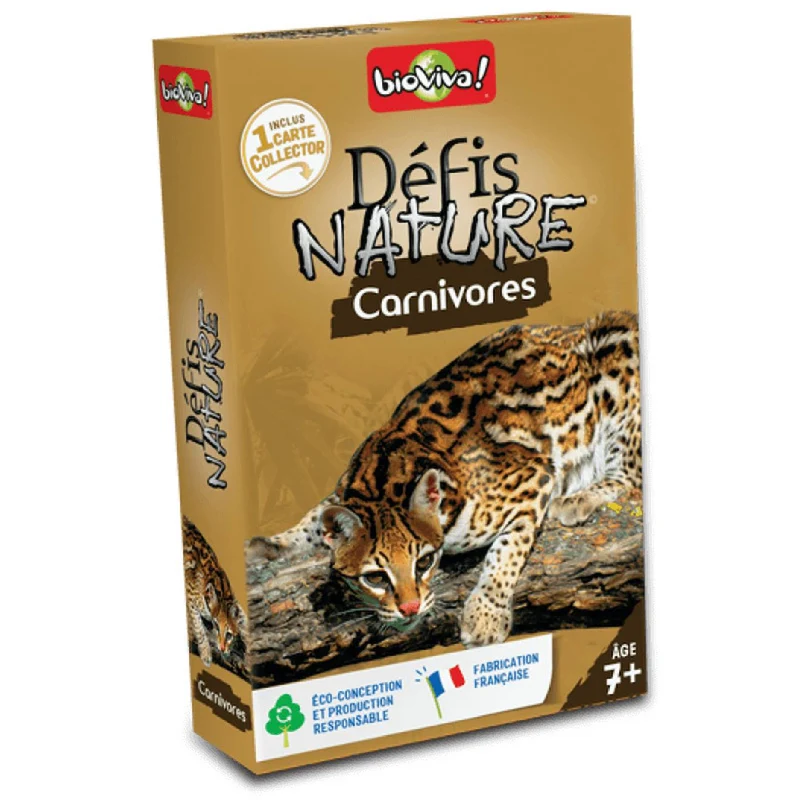 Jeu de cartes défis nature - carnivores - fabriqué en france multicolore