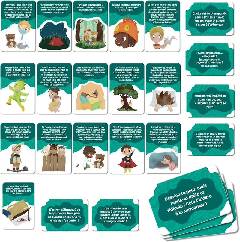 Jeu de cartes pour des enfants courageux - 84 cartes illustrées pour développer la confiance en soi, dès 4 ans multicolore