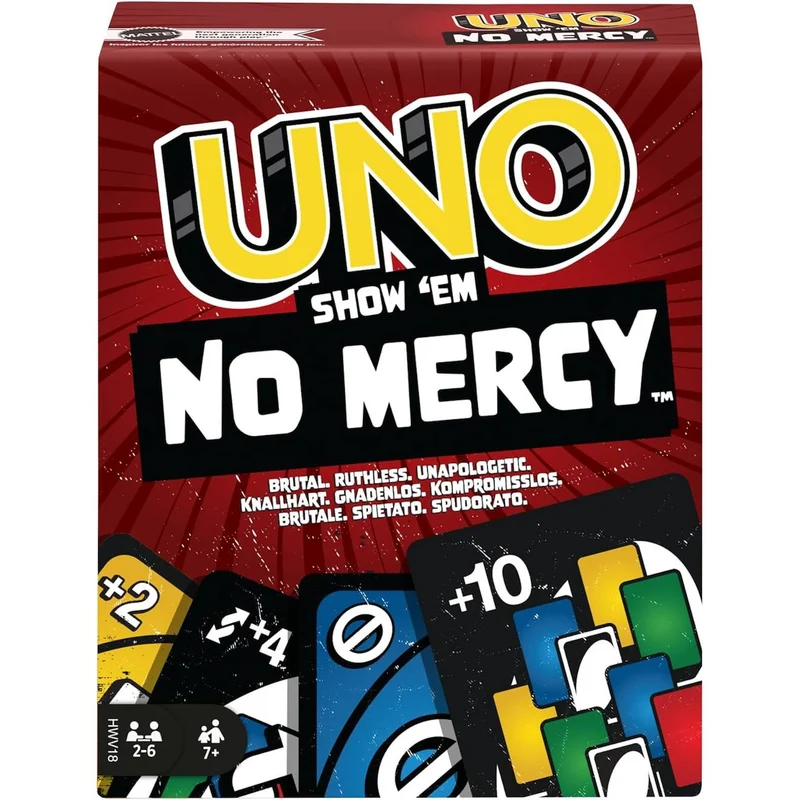 Uno no mercy jeu de cartes familial multicolore
