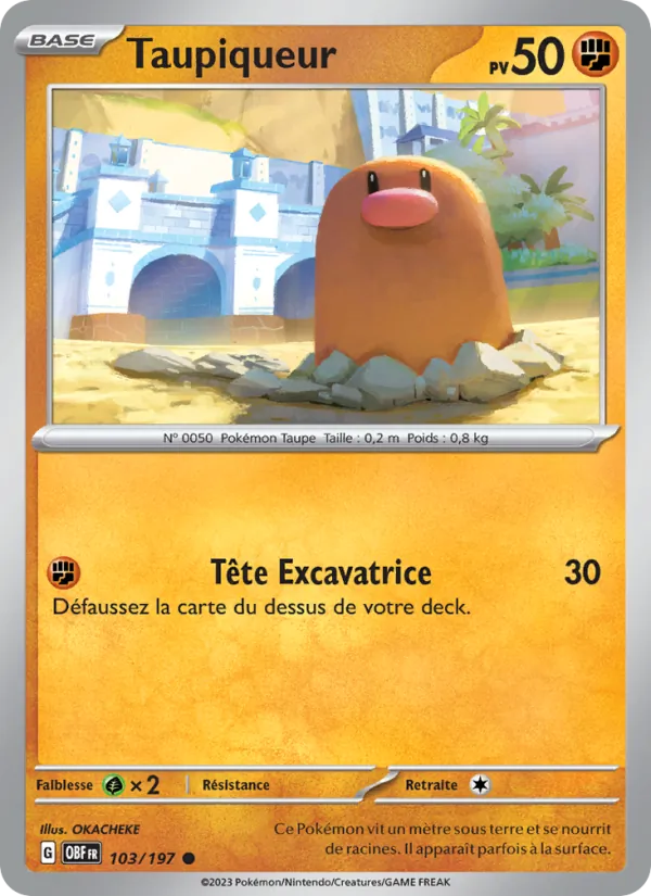 Taupiqueur 103/197 — EV03 – Flammes Obsidiennes — Carte Pokémon française
