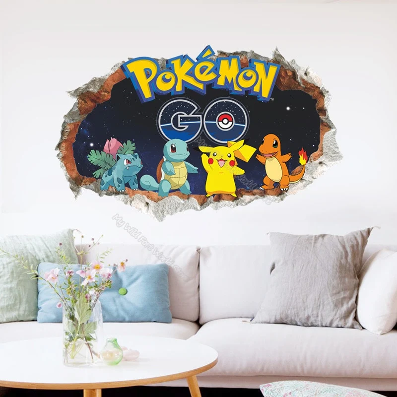 Stickers muraux dans différents motifs Pokemon