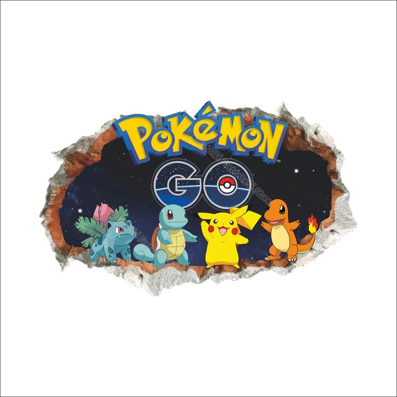 Stickers muraux dans différents motifs Pokemon