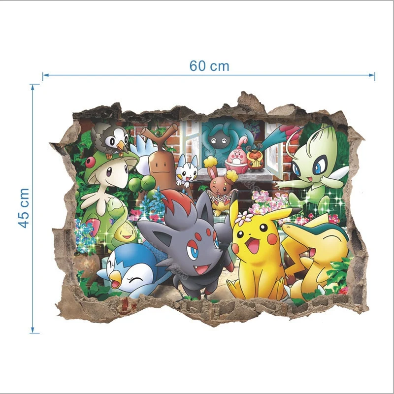 Stickers muraux dans différents motifs Pokemon