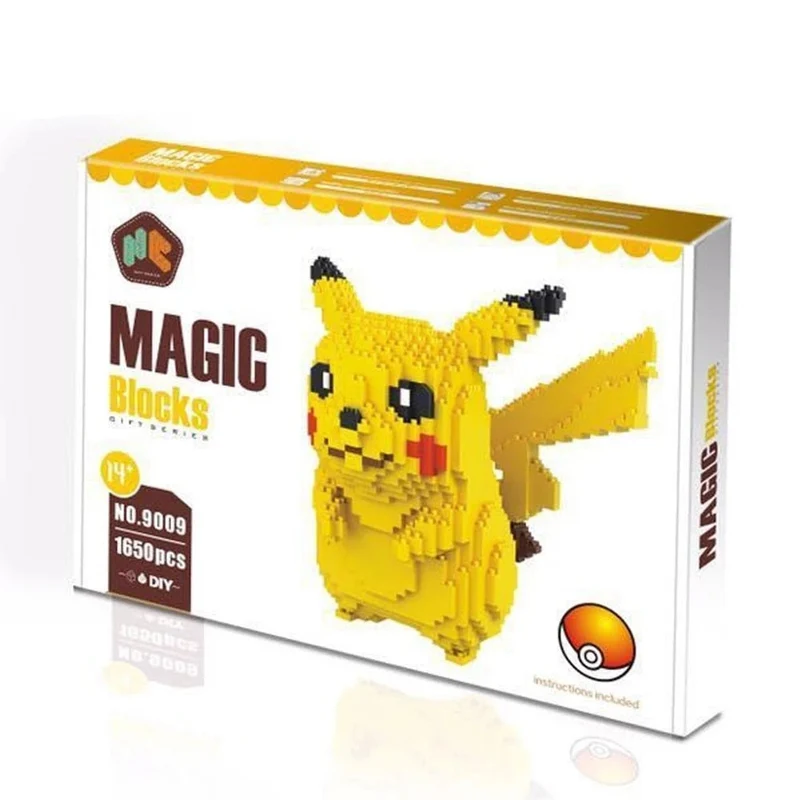 Bloc de construction Pokémon Pikachu Magic Blocks, 1650 pièces