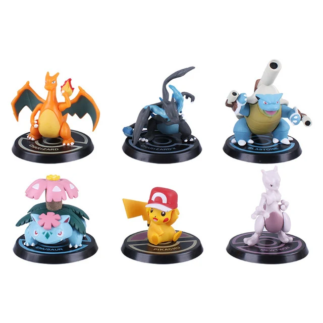 Pokémon Pikachu Mewtu et autres ensembles de figurines avec 6 Pokémon chacun