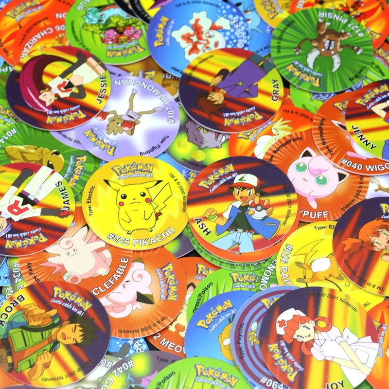 Tazos Pokémon 160 pogs ronds édition 2000 avec boîte
