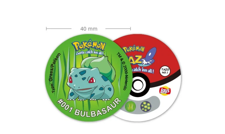 Tazos Pokémon 160 pogs ronds édition 2000 avec boîte