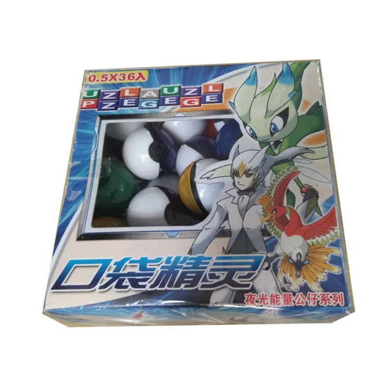 Lot de 36 petites boules Pokémon avec figurine et autocollant