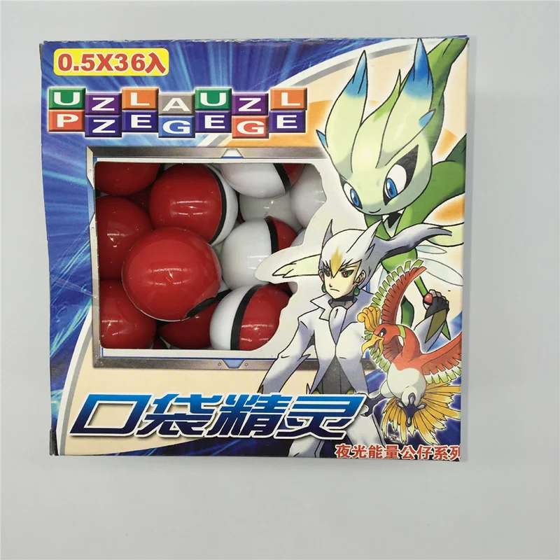 Lot de 36 petites boules Pokémon avec figurine et autocollant