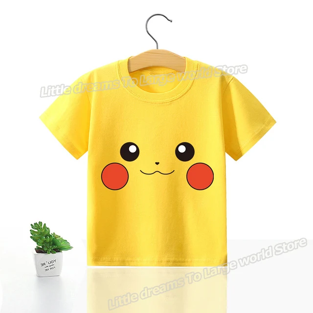 T-shirts pour enfants avec de jolis motifs Pokémon ou Pikachu