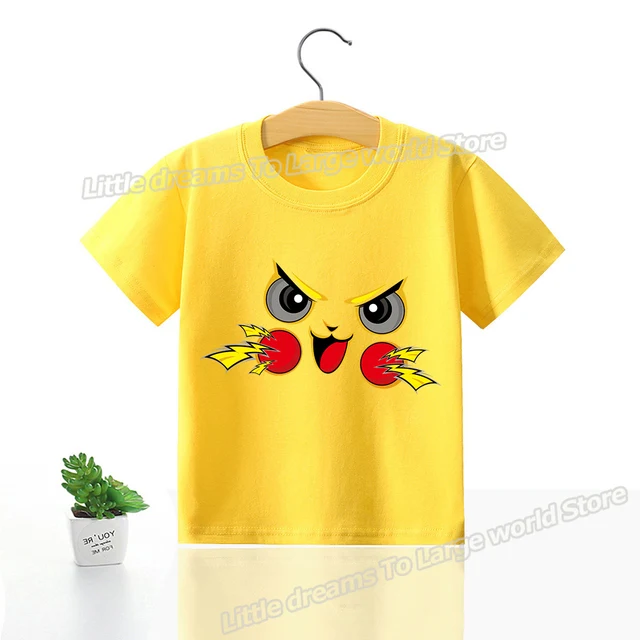 T-shirts pour enfants avec de jolis motifs Pokémon ou Pikachu