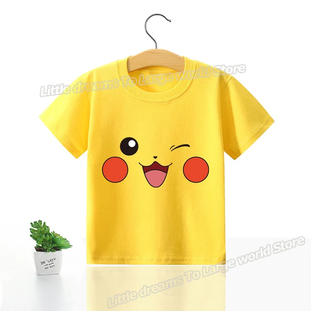 T-shirts pour enfants avec de jolis motifs Pokémon ou Pikachu