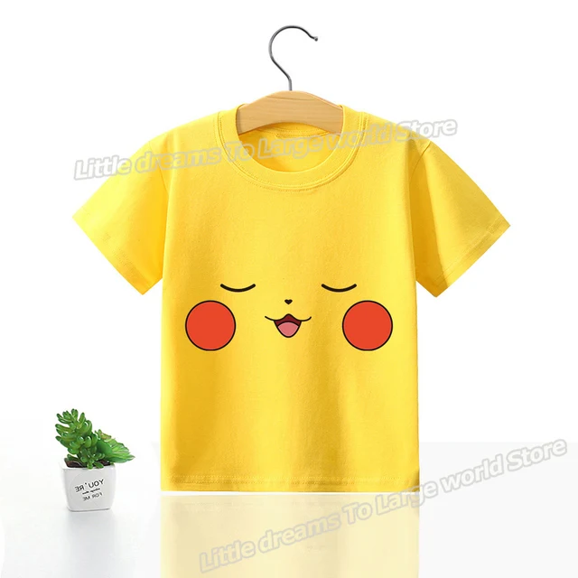 T-shirts pour enfants avec de jolis motifs Pokémon ou Pikachu