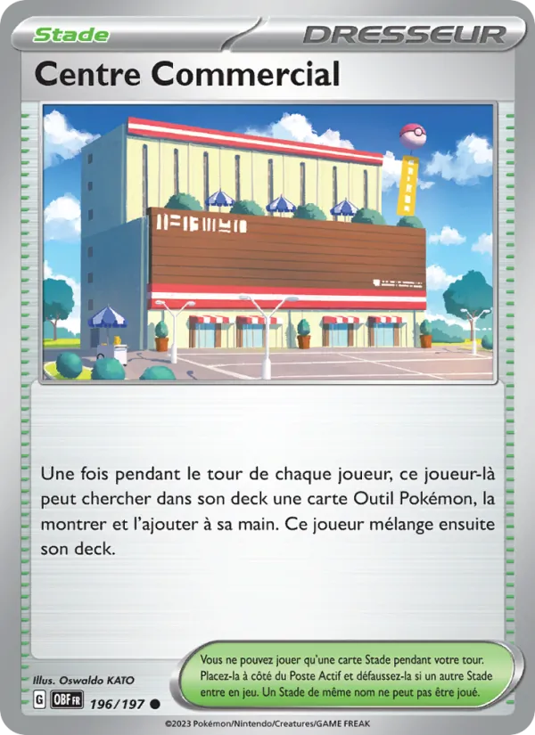 Centre Commercial 196/197 — EV03 – Flammes Obsidiennes — Carte Pokémon française
