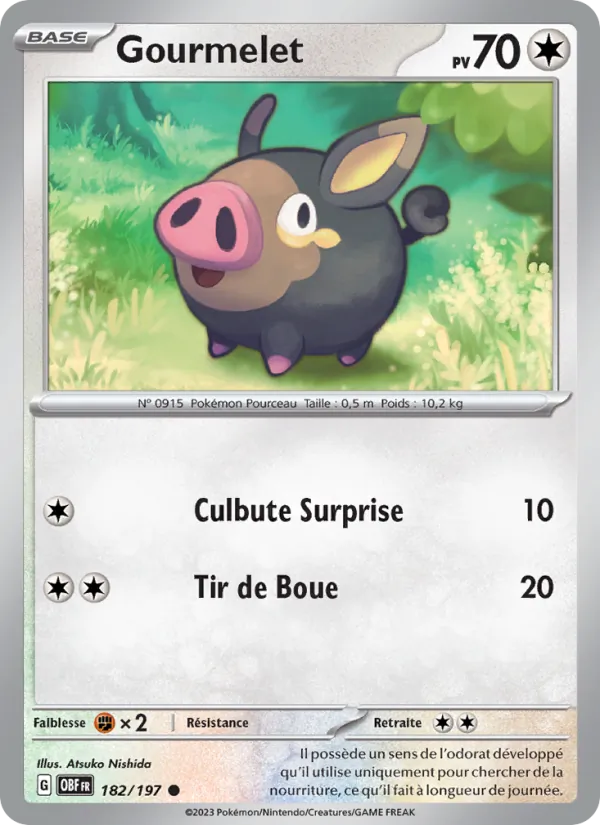 Gourmelet 182/197 — EV03 – Flammes Obsidiennes — Carte Pokémon française