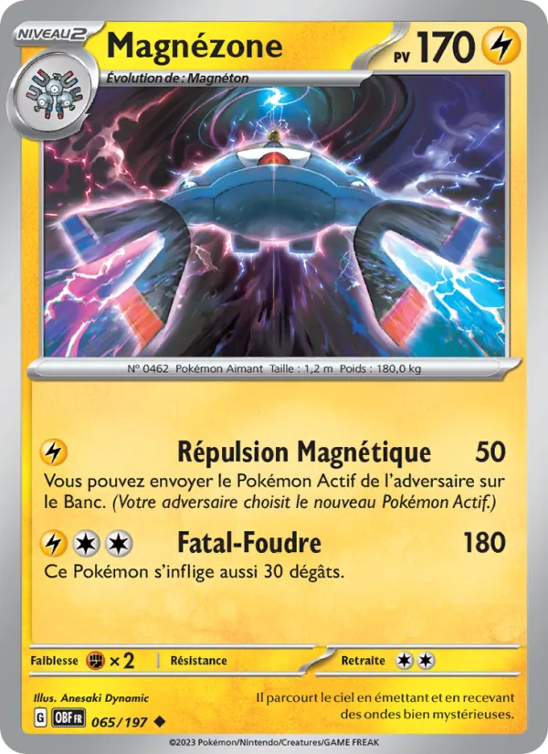 Magnézone 65/197 — EV03 – Flammes Obsidiennes — Carte Pokémon française