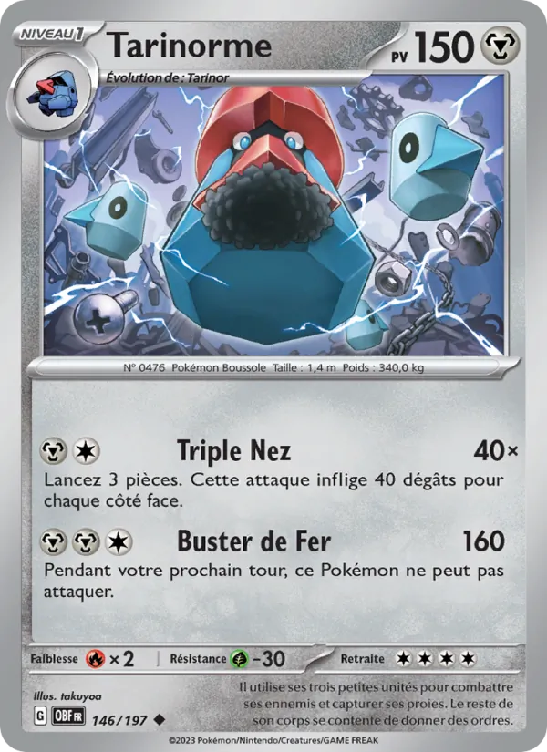 Tarinorme 146/197 — EV03 – Flammes Obsidiennes — Carte Pokémon française