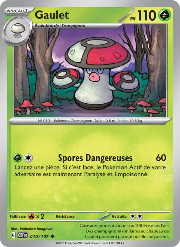 Gaulet 10/197 — EV03 – Flammes Obsidiennes — Carte Pokémon française