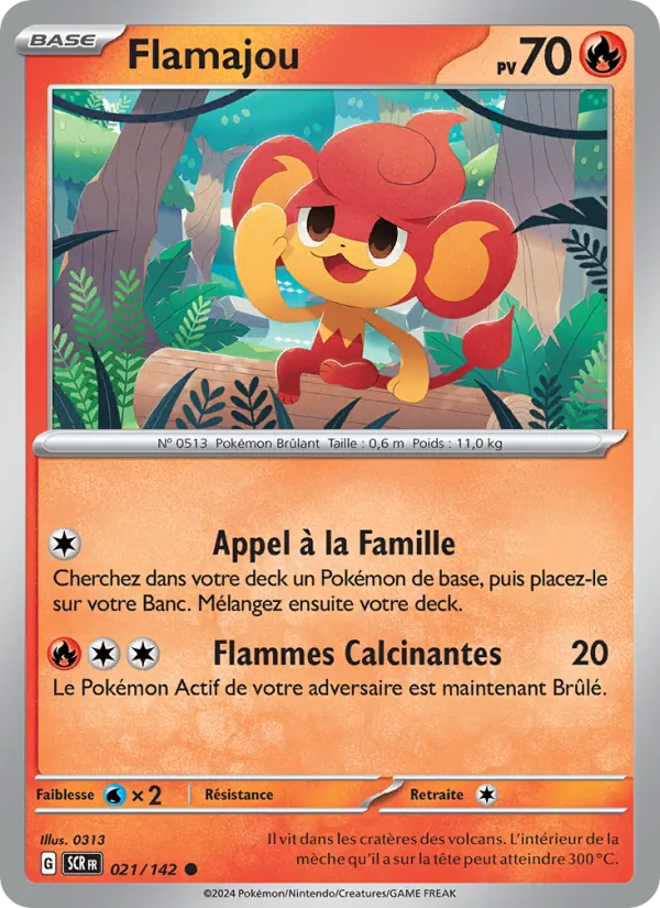 Flamajou 21/142 — EV07 — Couronne Stellaire — Carte Pokémon française