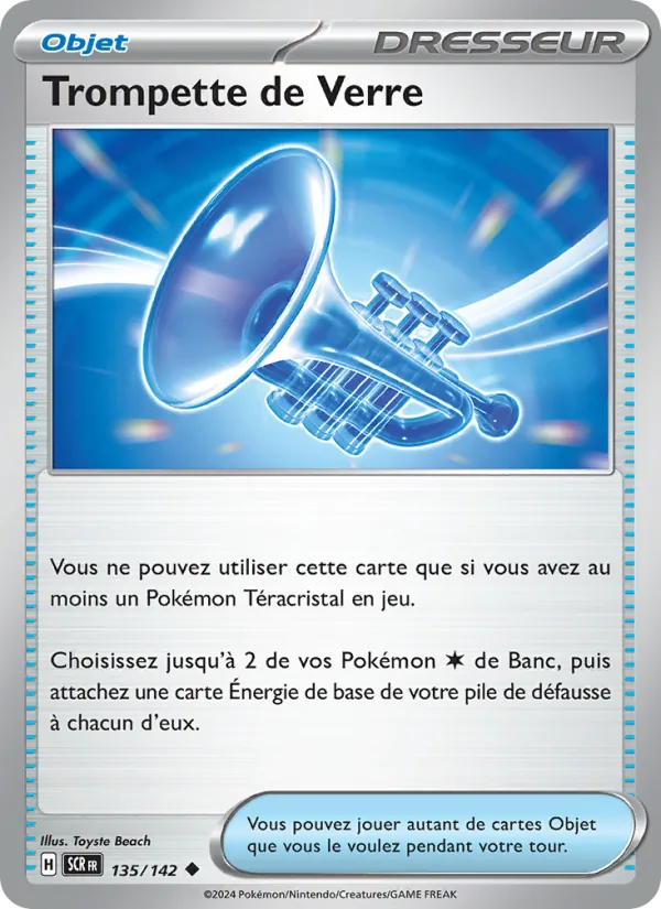 Trompette de Verre 135/142 — EV07 — Couronne Stellaire — Carte Pokémon française
