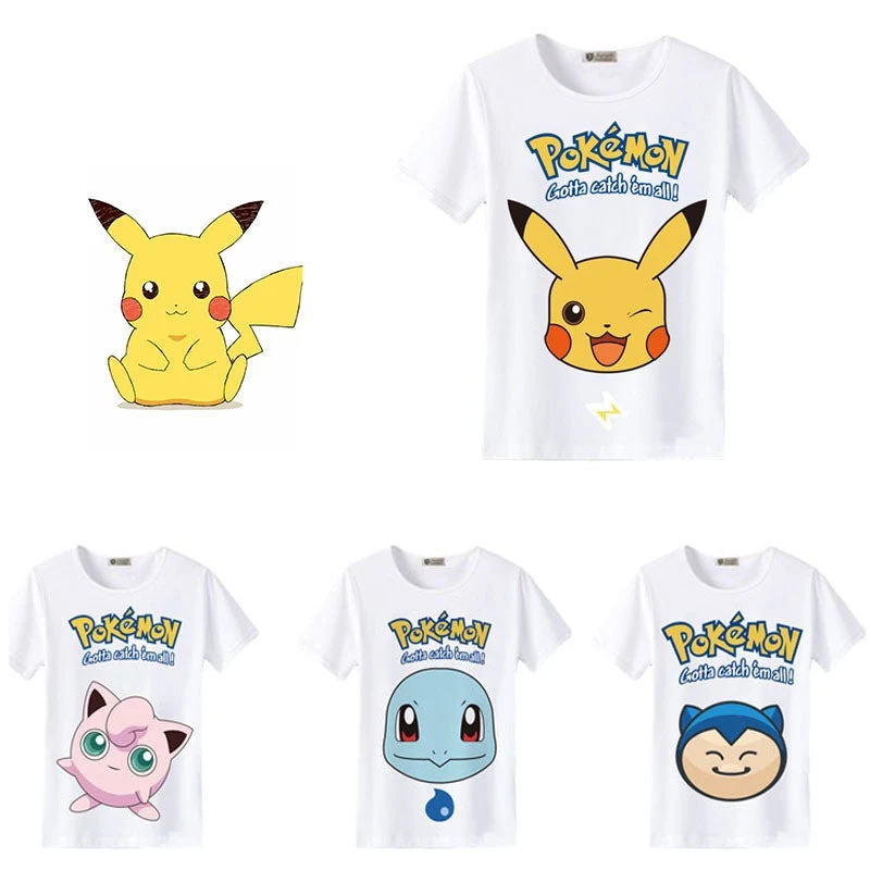 T-shirts d'été Pokemon et Pikachu dans de nombreux superbes designs