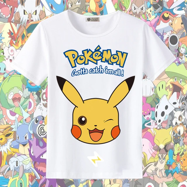 T-shirts d'été Pokemon et Pikachu dans de nombreux superbes designs
