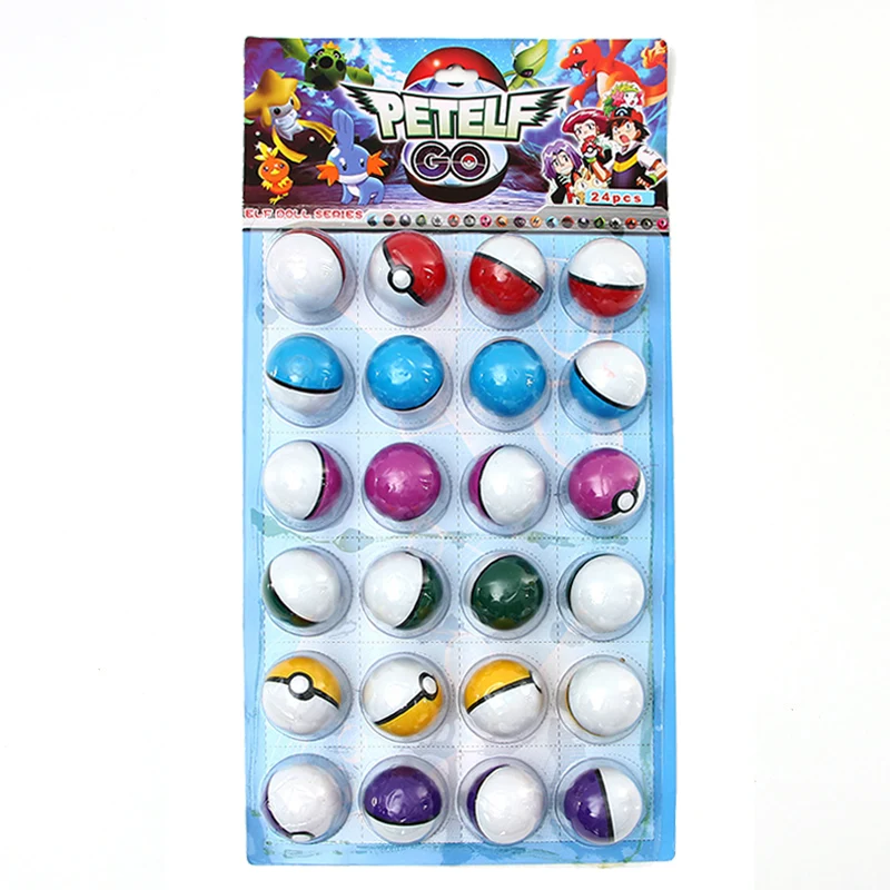 Lot de 24 Poké Balls avec figurines Pokémon