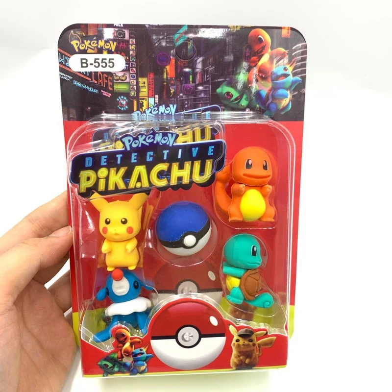 Ensemble de gommes Pokemon Pikachu 3en1 (sélection aléatoire)