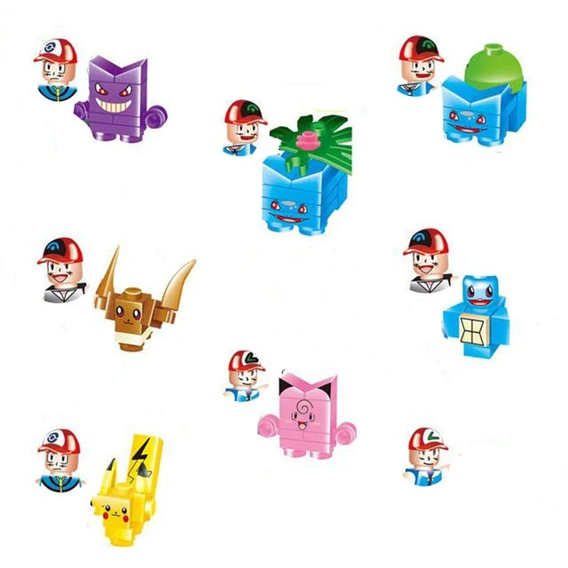 Pokemon Mini Figure Set - Dresseurs avec différents Pokemon