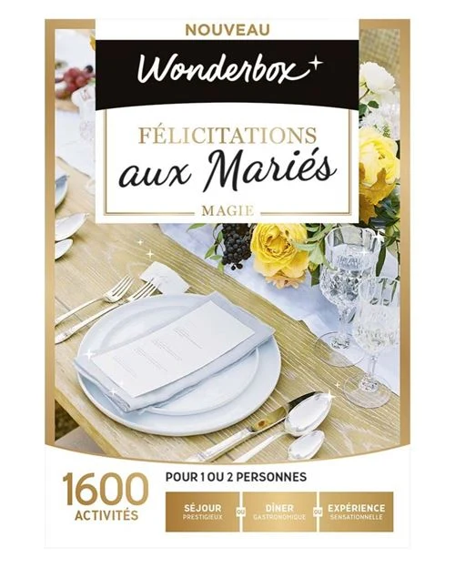 Coffret cadeau Wonderbox Félicitations aux Mariés Magie