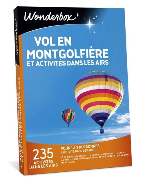 Coffret cadeau Wonderbox Vol en Montgolfière et 13925s dans les airs