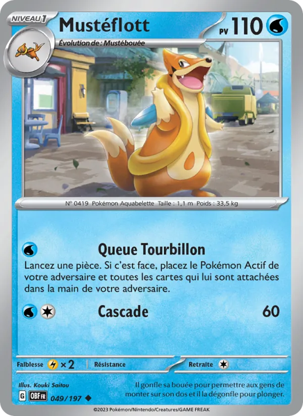 Mustéflott 49/197 — EV03 – Flammes Obsidiennes — Carte Pokémon française