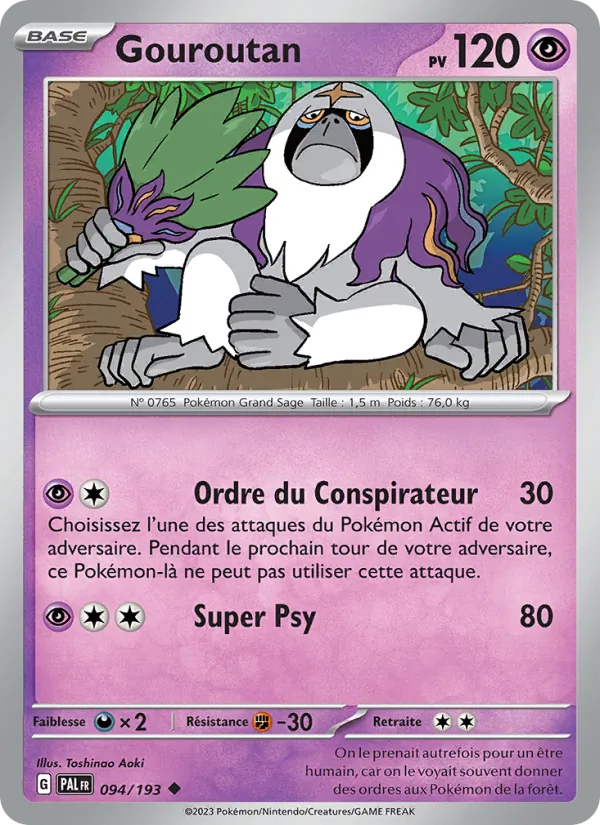 Gouroutan 94/193 — EV02 – Évolutions à Paldea — Carte Pokémon française