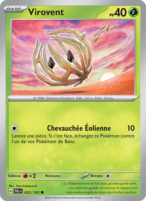 Virovent 22/193 — EV02 – Évolutions à Paldea — Carte Pokémon française