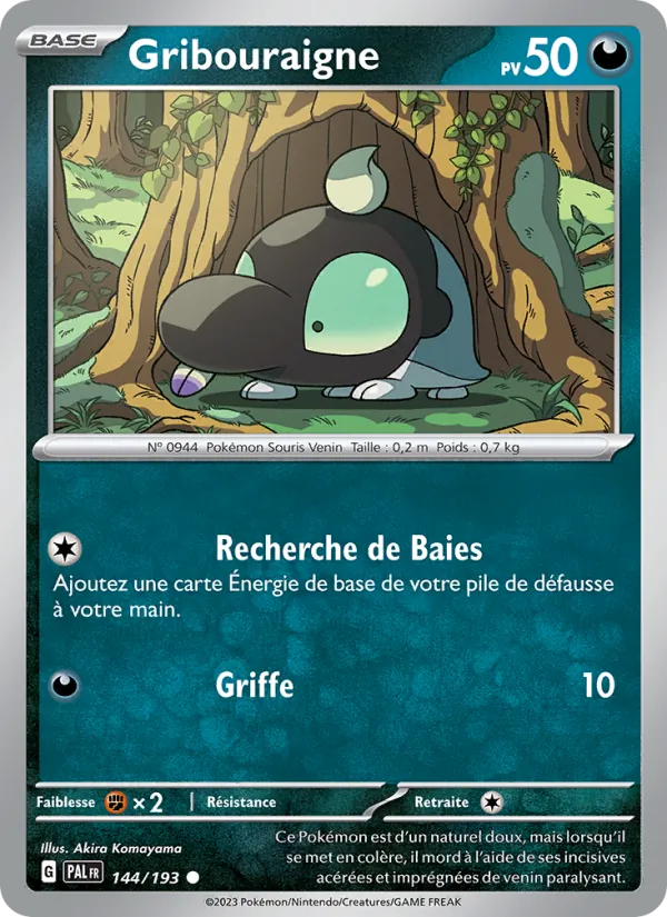 Gribouraigne 144/193 — EV02 – Évolutions à Paldea — Carte Pokémon française